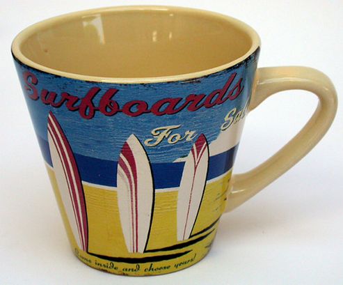 Image of Martin Wiscombe Seaside Design Mug, Surf's Up