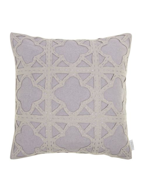 Image of Felt Applique Maze Cushion, Grey