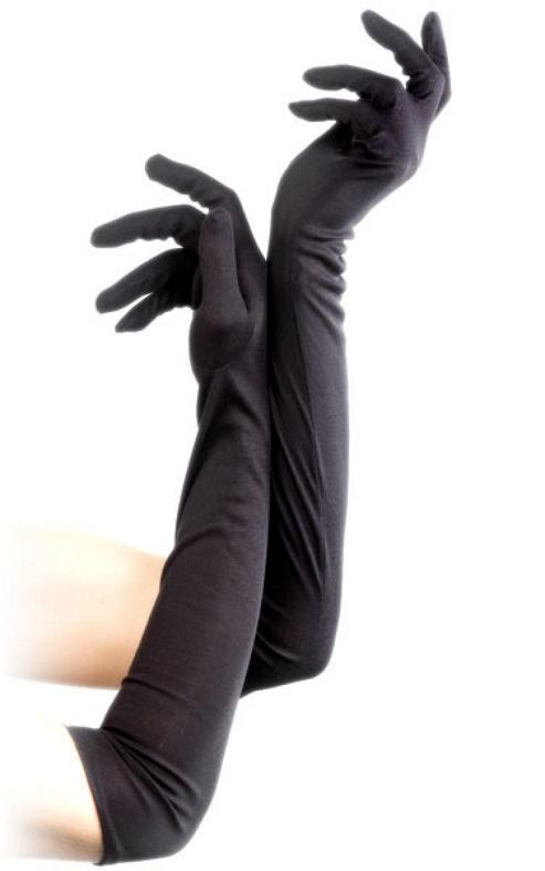 Image of Long Opera Gloves Black
