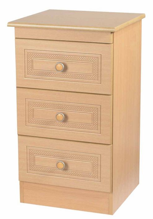 Image of Welcome Furniture Corrib 3 Drawer Chest With Locker - Beech