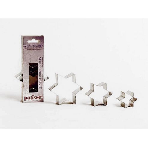Image of Patisse Set Of 3 Star Shape Cookie Cutters