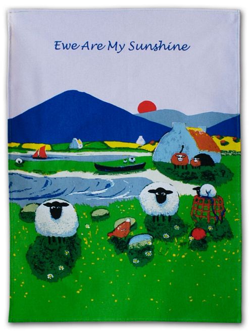 Image of Thomas Joseph Tea Towel, Ewe Are My Sunshine Sheep Design