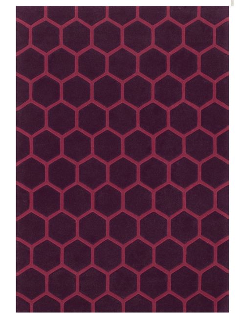 Image of Angelo Loft Mauve Tufted Rug - 240cm H X 170cm W (7 Ft 10.5 In X 5 Ft 7 In)