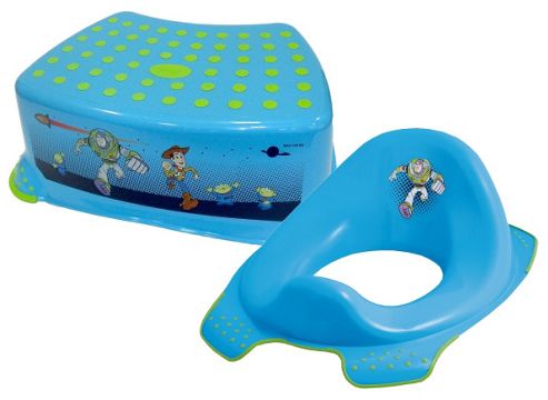 Image of Disney Toy Story Toddler Toilet Training Seat & Step Stool Combo - Blue