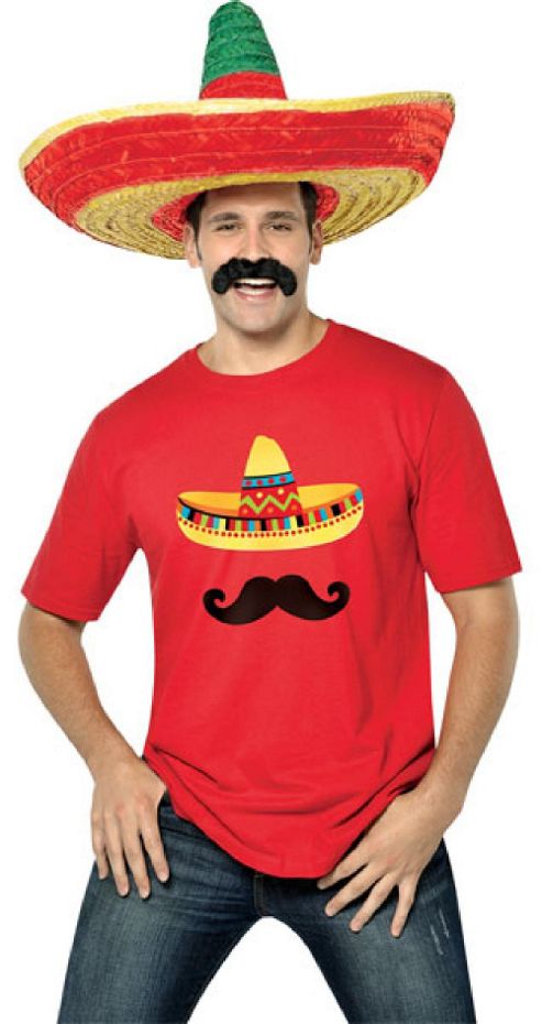 Image of South Of The Border T-shirt - Adult Costume Size: 42-44