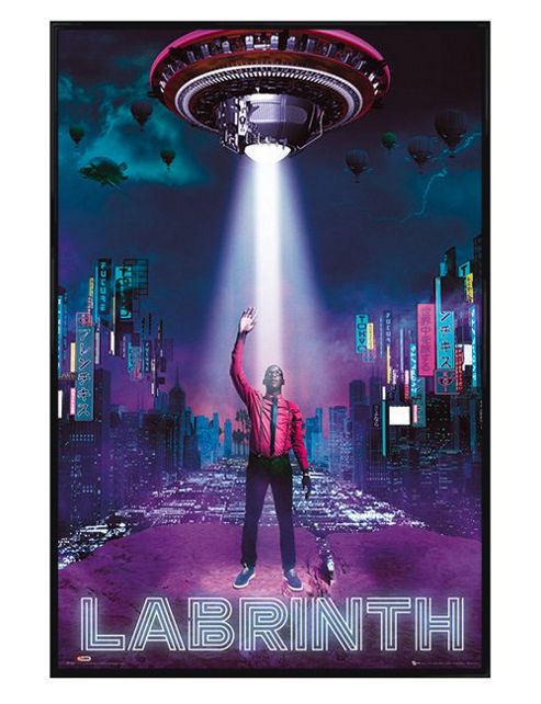 Image of Labrinth Gloss Black Framed Ufo Poster