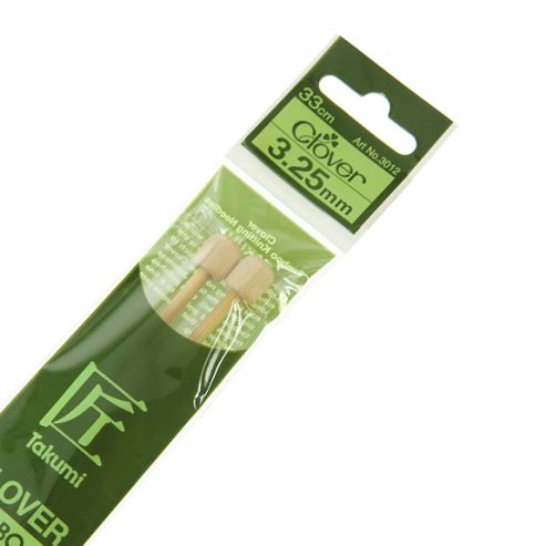 Image of Clover Takumi Bamboo Knitting Needles - 3.25mm - 2pk