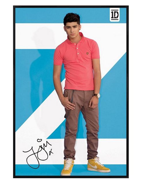 Image of One Direction Gloss Black Framed Zayn 1d Poster