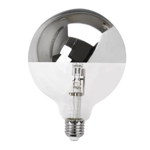 Image of Designer Style Es E27 42w Energy Saving Chrome Capped Large Globe Bulb