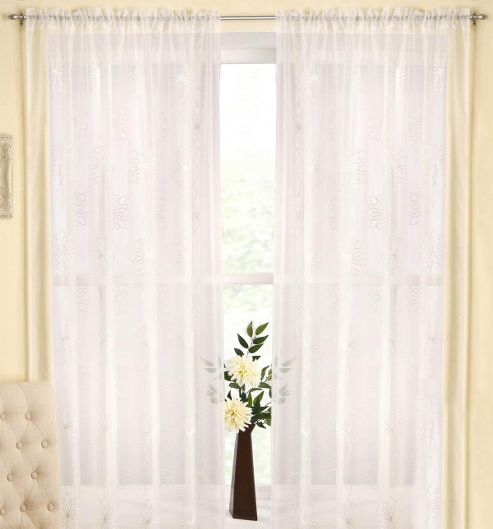 Image of Malaga Rod Pocket Voile Panel - Cream