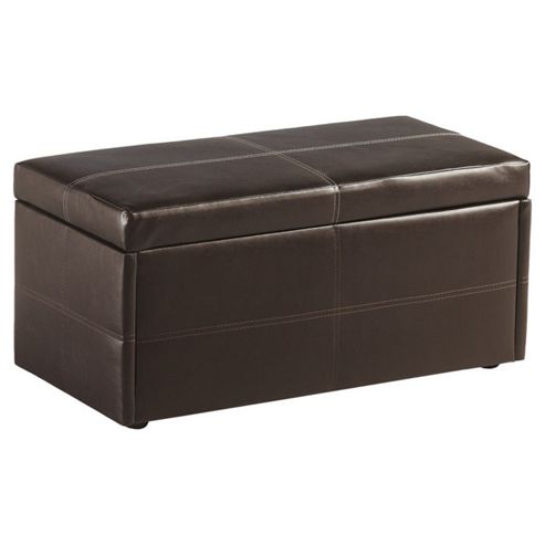 Image of Home Essence Northcote Ottoman In Expresso Brown Pvc