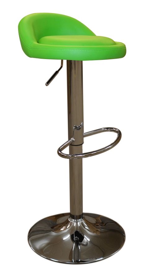 Image of Tempo Green Faux Leather Bar Stool