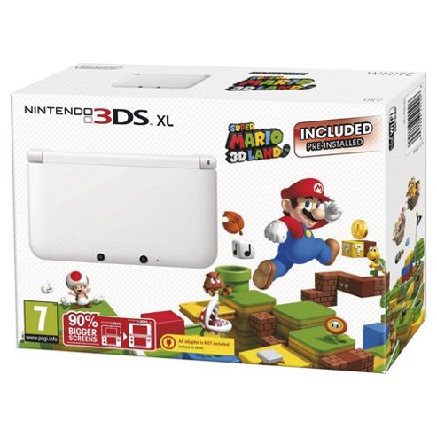 Image of White Nintendo 3ds Xl With Super Mario 3d Land - Limited Edition
