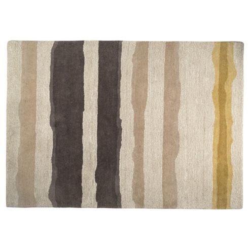 Image of Ombre Stripe Wool Rug 160 X 230, Ochre