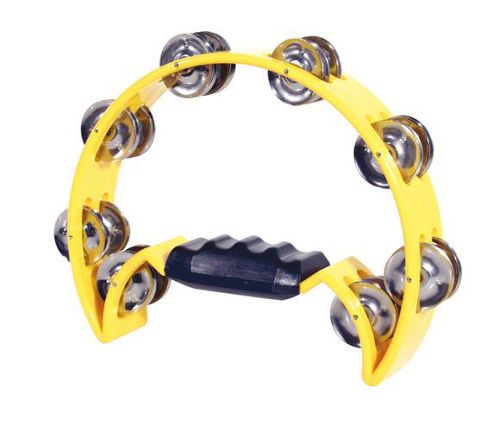 Image of Half Moon Tambourine - Yellow