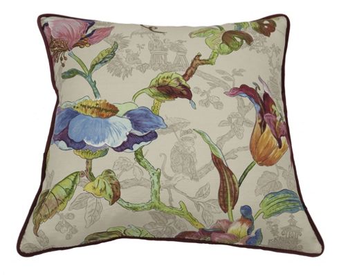 Image of Scatter Box Lotus Cushion - Aqua