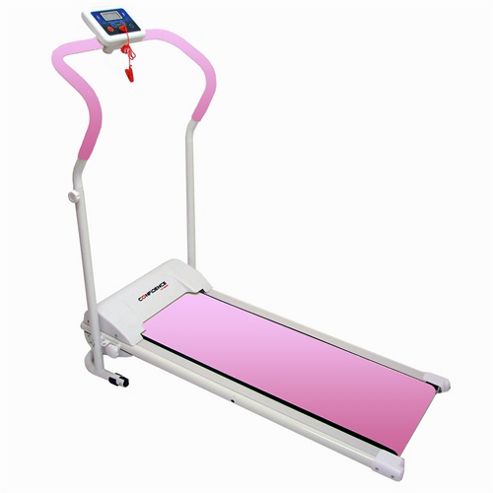 Image of Confidence Ladies Pink Power Plus Motorised Folding Treadmill Running Machine