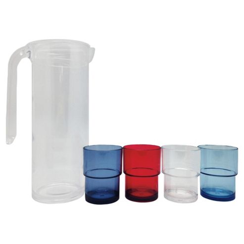 Image of Tesco Picnic Jug With Tumblers Multi 4pk