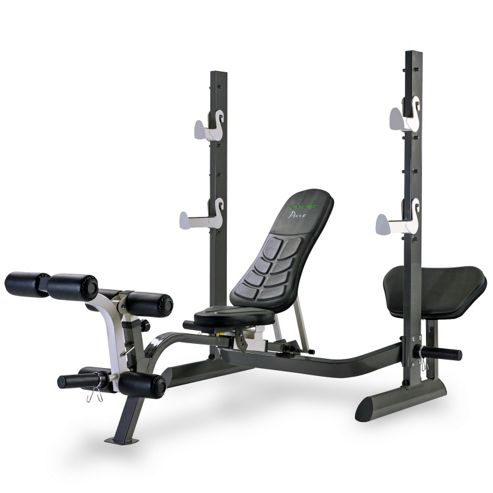 Image of Tunturi Pure Olympic Weight Bench With Rack And Folding Design