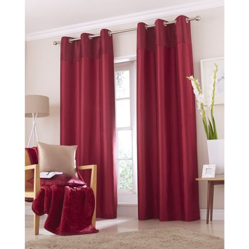 Image of Catherine Lansfield Home Opulent Velvet Red Curtains 90x90
