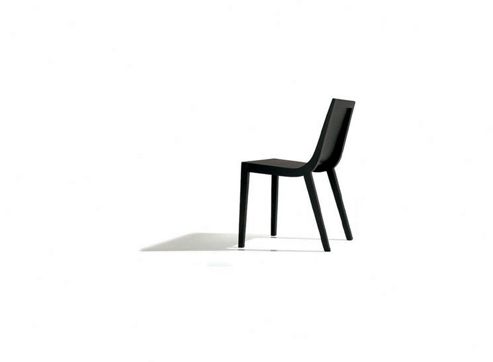 Image of Andreu World Rdl Side Chair - Oak Veneer - Fabric Field-light Grey