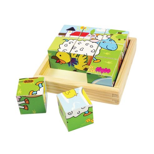 Image of Bigjigs Toys Bj536 Animal Cube Puzzle