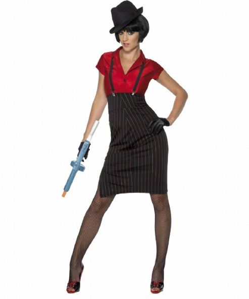Image of 1920s Gangster Costume, Red And Black