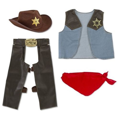 Image of Melissa And Doug Cowboy Role Play Costume Set
