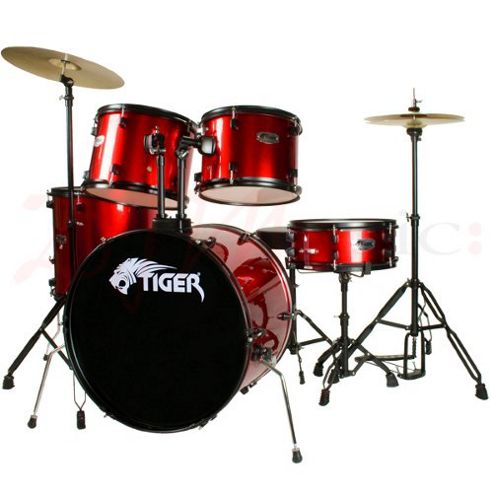 Image of Tiger Red Beginner Drum Kit