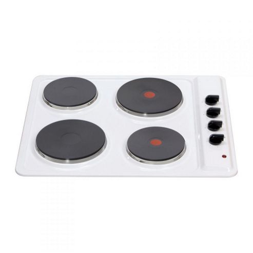 Image of Matrix Mhe001wh, 580mm, White, Electric Solid Plate Hob