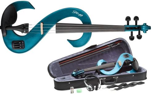 Image of Stagg Evn Electric Violin Outfit - Metallic Blue