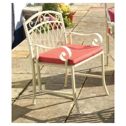 Image of Versailles Garden Chair Cushions, Terracotta
