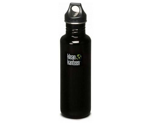 Image of Klean Kanteen 800ml Classic Water Bottle Black (w/loop Cap)