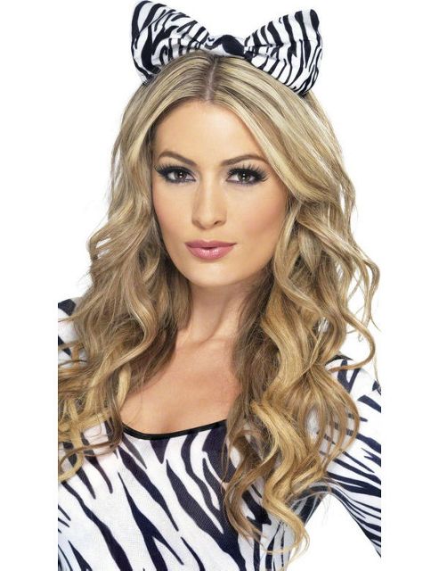 Image of Zebra Bow On Headband
