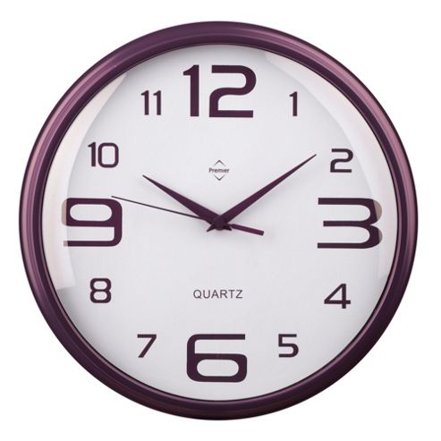 Image of Premier Housewares Wall Clock - Purple