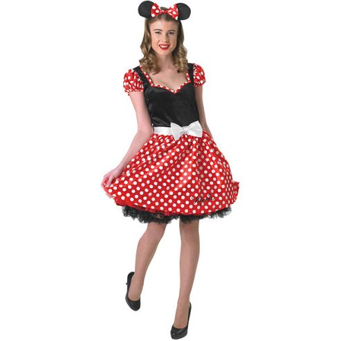 Image of Sassy Minnie Mouse - Adult Costume Size: 8-10