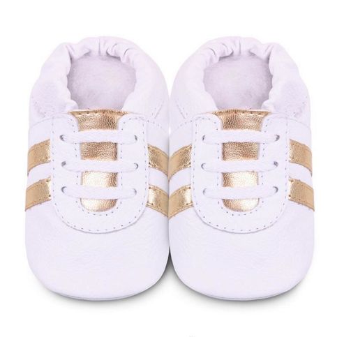 Image of Shoo Shoos - White Gold Sporty Baby Shoes 6-12 Months