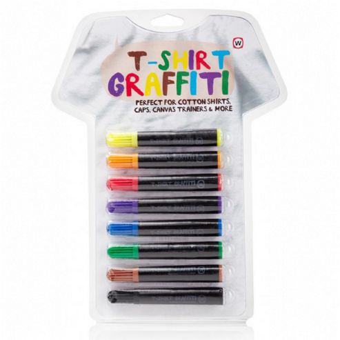 Image of T-shirt Graffiti Fabric Pens