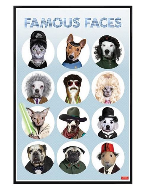 Image of Takkoda Gloss Black Framed Famous Faces Poster