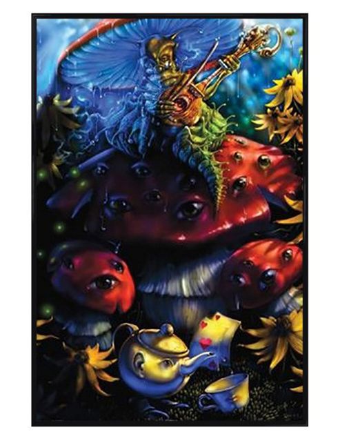 Image of Richard Biffle Gloss Black Framed Hookah Jam Poster
