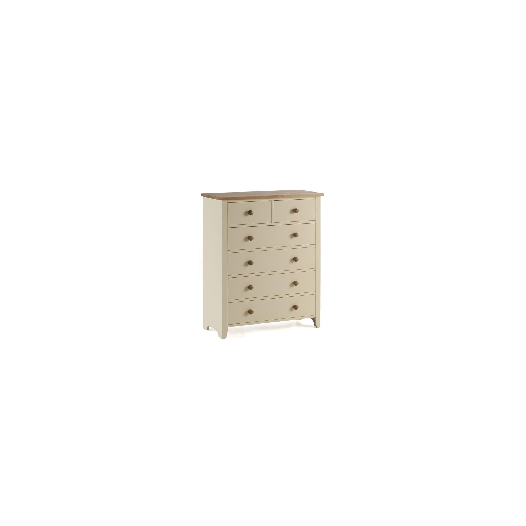 Ametis Camden Painted Pine and Ash Deep Chest in Painted Ivory - 90cm at Tesco Direct