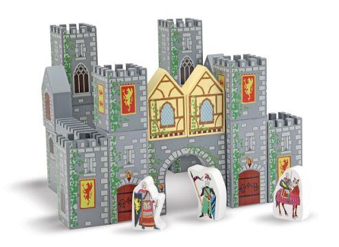 Image of Melissa & Doug - Wooden Castle Blocks - Toy