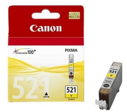 Image of Canon Cli-521y Printer Ink Cartridge - Yellow ( 2936b001aa)