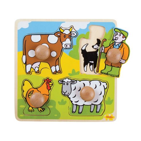 Image of Bigjigs Toys Bj520 My First Peg Puzzle Farm