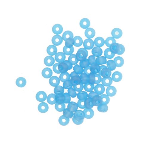 Image of Czech Seed Bead 6/0 Tr Aqua Matt Ab