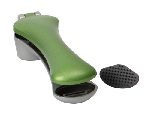 Image of Dexam Non-stick Garlic Press With Cleaner, Green