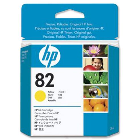 Image of Hp 82 Printer Ink Cartridge - Yellow