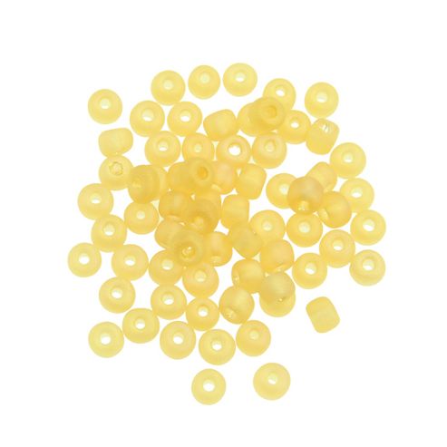 Image of Czech Seed Bead 4/0 Light Topaz Rainbow Matt