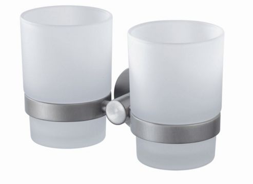 Image of Haceka Kosmos Double Glass Holder In Chrome
