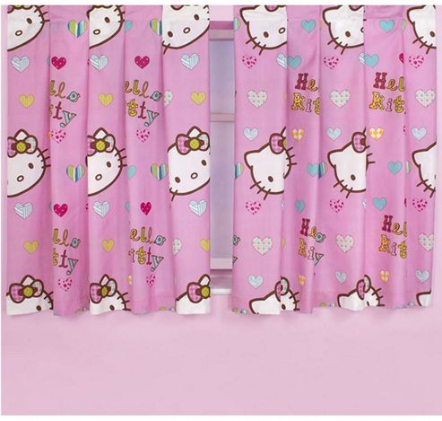 Image of Hello Kitty Folk Curtains 54s - Folk - Multi